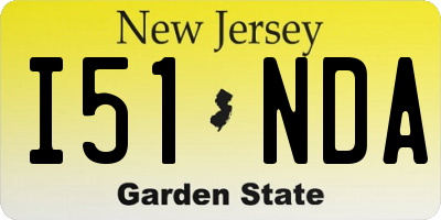NJ license plate I51NDA