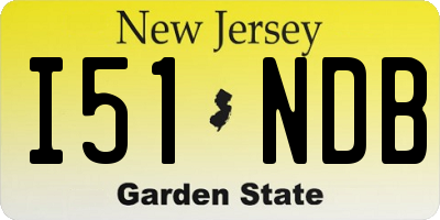 NJ license plate I51NDB