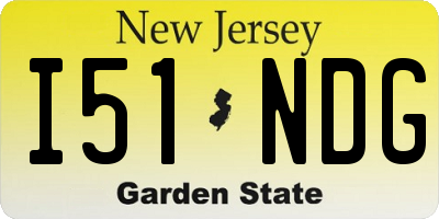 NJ license plate I51NDG