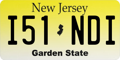 NJ license plate I51NDI