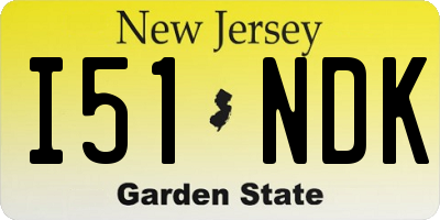 NJ license plate I51NDK