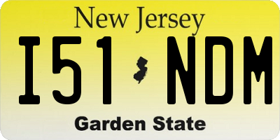 NJ license plate I51NDM