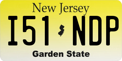 NJ license plate I51NDP