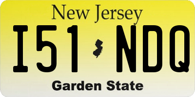 NJ license plate I51NDQ