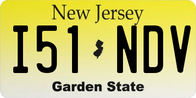 NJ license plate I51NDV