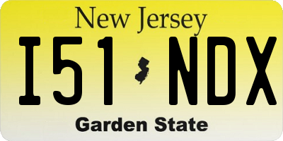 NJ license plate I51NDX