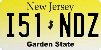 NJ license plate I51NDZ