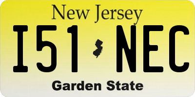 NJ license plate I51NEC