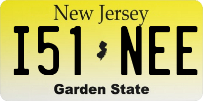 NJ license plate I51NEE