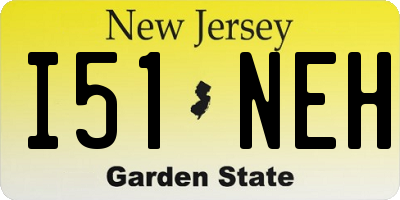 NJ license plate I51NEH