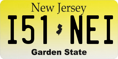 NJ license plate I51NEI