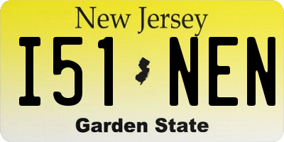 NJ license plate I51NEN