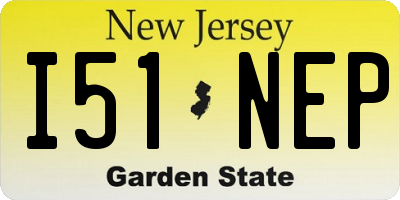 NJ license plate I51NEP