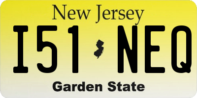NJ license plate I51NEQ