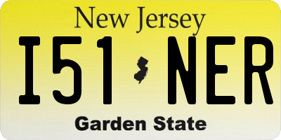 NJ license plate I51NER