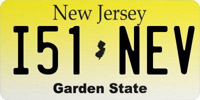 NJ license plate I51NEV