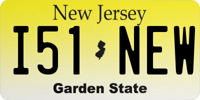 NJ license plate I51NEW