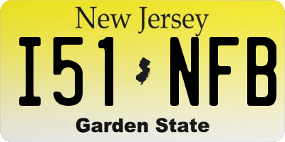 NJ license plate I51NFB