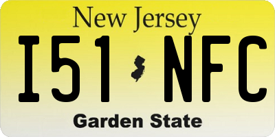 NJ license plate I51NFC