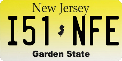 NJ license plate I51NFE
