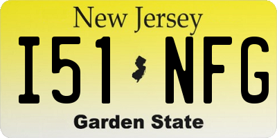NJ license plate I51NFG