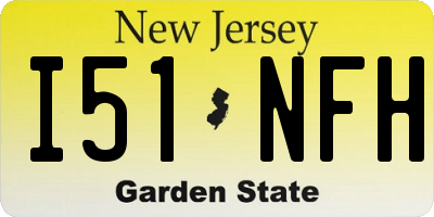 NJ license plate I51NFH