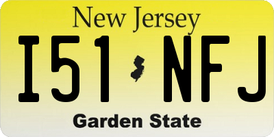 NJ license plate I51NFJ