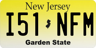 NJ license plate I51NFM