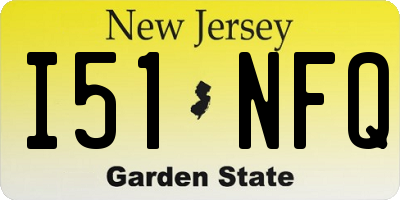 NJ license plate I51NFQ