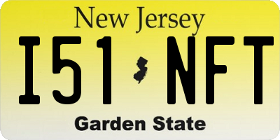 NJ license plate I51NFT