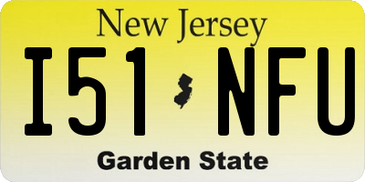 NJ license plate I51NFU