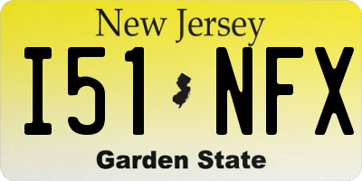 NJ license plate I51NFX