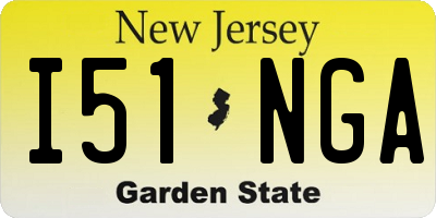 NJ license plate I51NGA