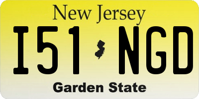 NJ license plate I51NGD