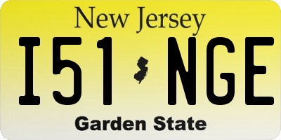 NJ license plate I51NGE