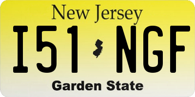 NJ license plate I51NGF