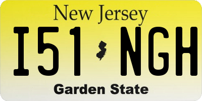 NJ license plate I51NGH
