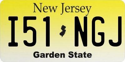 NJ license plate I51NGJ