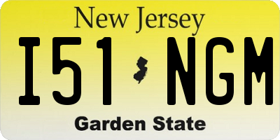 NJ license plate I51NGM