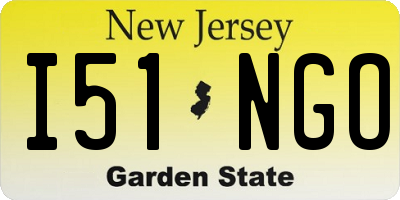 NJ license plate I51NGO