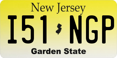 NJ license plate I51NGP