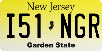 NJ license plate I51NGR