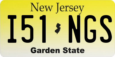 NJ license plate I51NGS