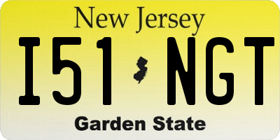 NJ license plate I51NGT