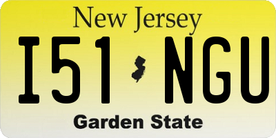 NJ license plate I51NGU