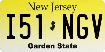 NJ license plate I51NGV