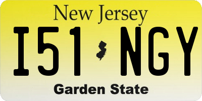 NJ license plate I51NGY