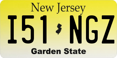 NJ license plate I51NGZ