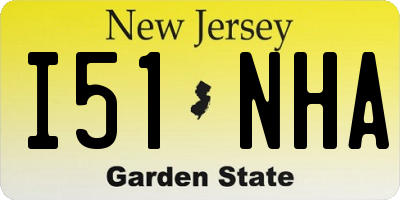 NJ license plate I51NHA