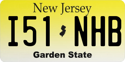 NJ license plate I51NHB